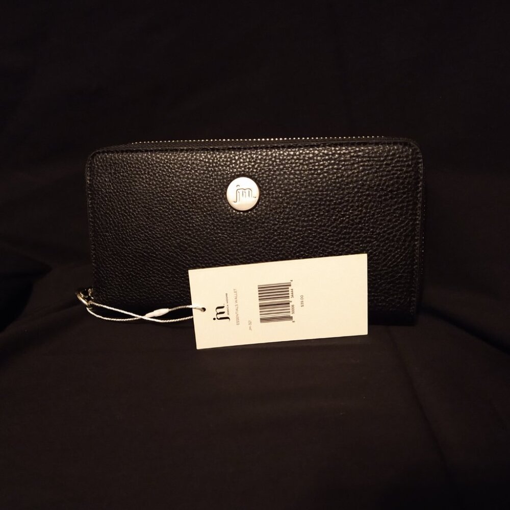 Jessica Moore Simple Black Clutch/Wallet Bag